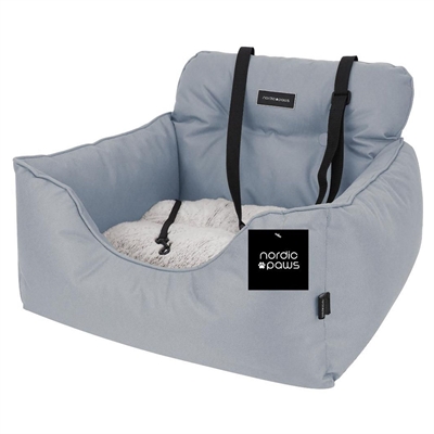 Nordic Paws Cozy DeLuxe Designer Bilbarnstol & Säng Beige Ljusgrå